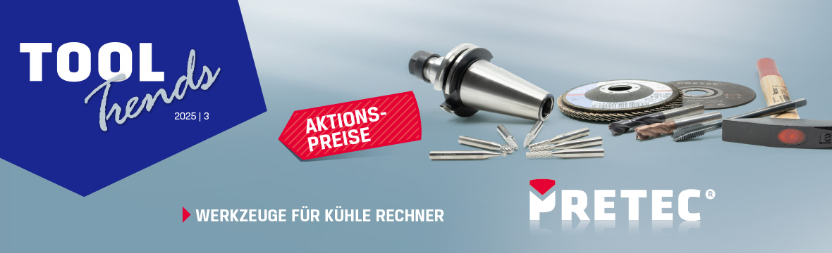 ToolTrends, Pretec, Bohrfutter, Fräser, Schleifscheiben